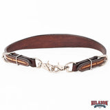 HILASON Western Horse Floral Headstall Breast Collar American Leather Tack Set