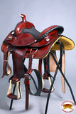 Western Horse Saddle American Leather Ranch Roping Trail Hilason Mahogany