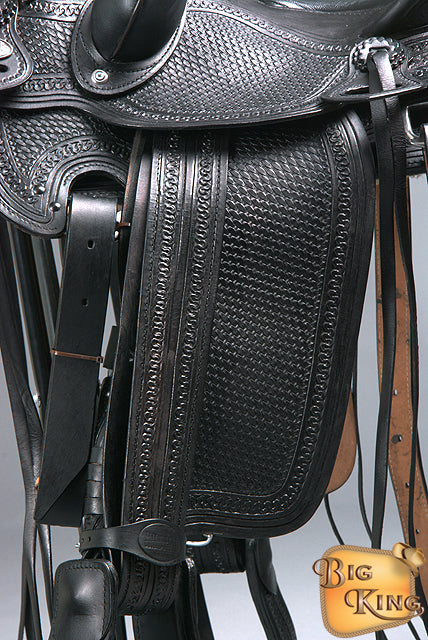 HILASON Western Horse Saddle American Leather Wade Ranch Roping Black | Hand Tooled & For Horses