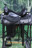 Western Horse Saddle Leather Treeless Trail Pleasure Black By Hilason