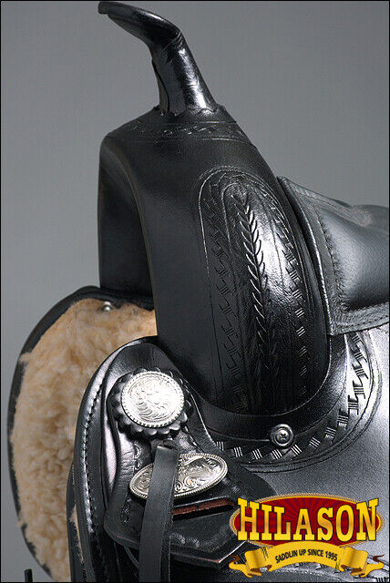 HILASON Western Horse Saddle American Leather Treeless Trail Pleasure | Barrel for Horses