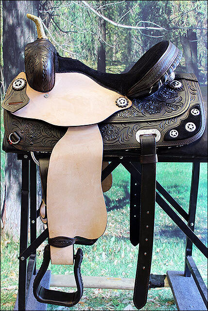 Hilason Western Horse Treeless Trail Barrel American Leather Saddle