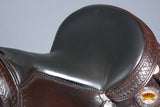 Hilason Western Horse Treeless Trail Pleasure Leather Saddle Brown