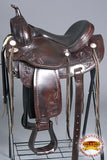 Hilason Western Horse Treeless Trail Pleasure Leather Saddle Brown