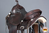 Hilason Western Horse Treeless Trail Pleasure Leather Saddle Brown