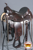 Hilason Western Horse Treeless Trail Pleasure Leather Saddle Brown