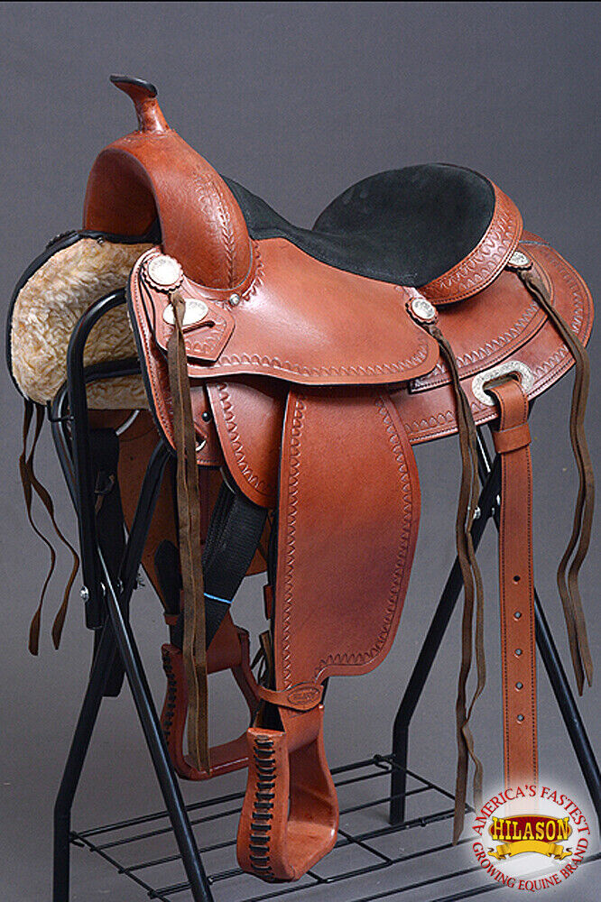Western Horse Saddle American Leather Treeless Trail Pleasure Hilason