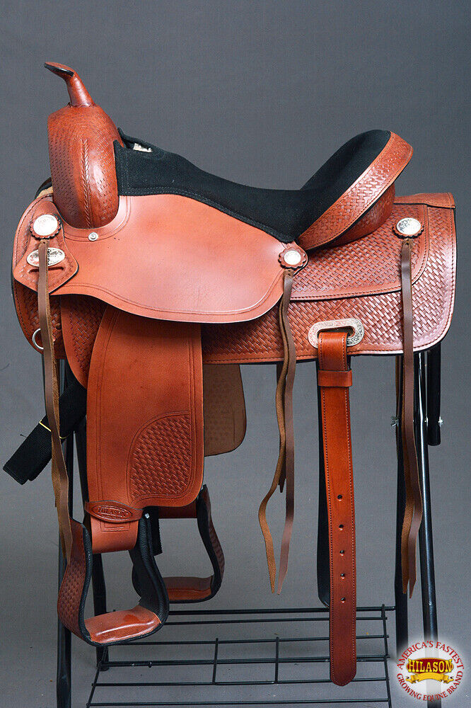 Hilason Western Horse Treeless Trail Pleasure Saddle American Leather