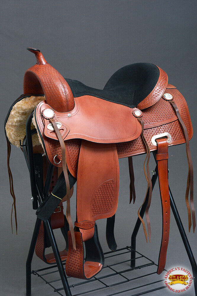Hilason Western Horse Treeless Trail Pleasure Saddle American Leather
