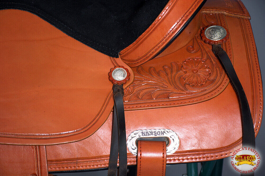 Hilason Western Horse Treeless Trail Saddle American Leather