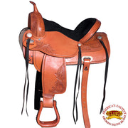 Hilason Western Horse Treeless Trail Saddle American Leather