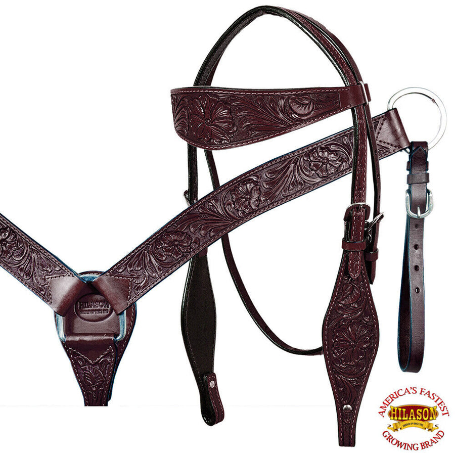 HILASON Western Horse Treeless Saddle American Leather Trail Pleasure | Barrel for Horses