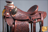 Hilason Western Horse Wade Saddle American Leather Ranch Roping Mahogany