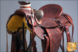 HILASON Western Horse Wade Saddle American Leather Ranch Roping Mahogany | Hand Tooled & For Horses