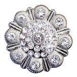 Set Of 2 Western Screw Back Concho Clear Berry Saddle Bling Cowgirl - Uhorse