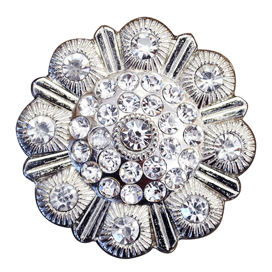 Western Screw Back Concho Clear Berry Saddle Headstall Tack Bling Cowgirl