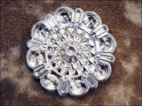 Western Screw Back Concho Clear Berry Saddle Headstall Tack Bling Cowgirl