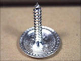 Western Screw Back Concho 1 In Wood Silver Rope Edge Round Saddle Cowgirl