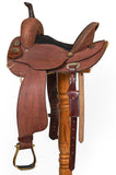 Hilason 14 In Western Saddle Leather Trail Horse Tack Set Brown