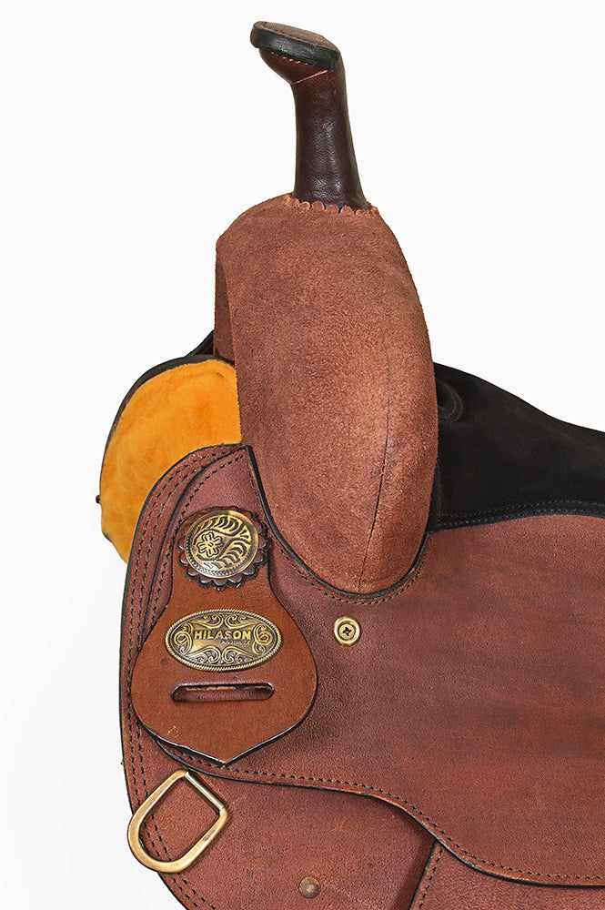 Hilason 14 In Western Saddle Leather Trail Horse Tack Set Brown
