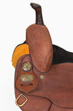 Hilason 14 In Western Saddle Leather Trail Horse Tack Set Brown