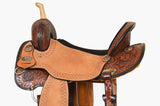 Hilason Western Leather Trail Tack Set Hand Tooled Saddle Brown