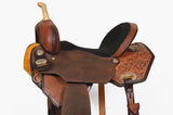 Hilason Western Leather Trail Tack Set Hand Tooled Saddle Brown
