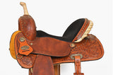 Hilason Western Leather Trail Tack Set Hand Tooled Saddle Brown