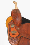 Hilason Western Leather Trail Tack Set Hand Tooled Saddle Brown
