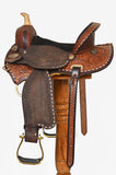 Hilason Kids Miniature Pony Barrel Racing American Leather Saddle Tack Set