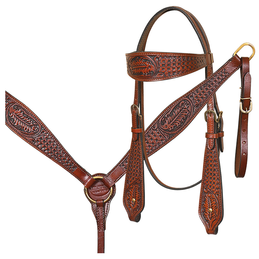 Hilason Western Kids MIniature Pony Saddle Leather Trail Tack Set