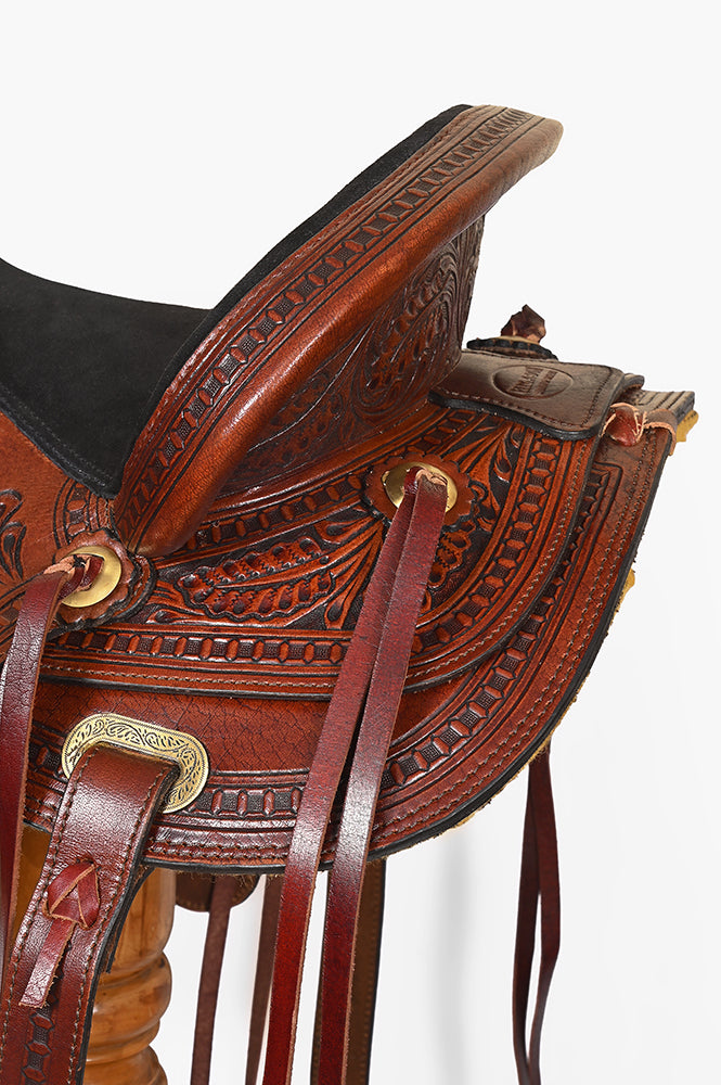 Hilason Western Kids MIniature Pony Saddle Leather Trail Tack Set