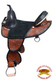 Western Horse Saddle Treeless Trail Barrel Leather