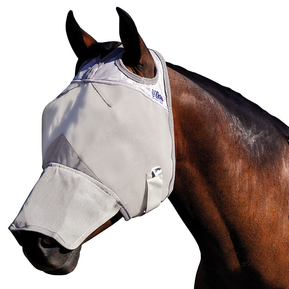 Weanling Small Pony Cashel Comfort Crusader Long Nose Fly Mask Grey