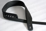 Leather Guitar Bass Strap 3.25" Dual Padded Black By Great American