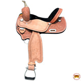 15 In Western Horse Barrel Saddle Trail Pleasure Leather Natural