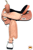 15 In Western Horse Barrel Saddle Trail Pleasure Leather Natural