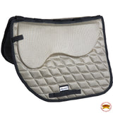 Horse English Saddle Pad Hilason Memory Foam W/ Antislip Base Beige