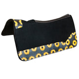 Western Horse Saddle Pad High Quality 100% Wool Felt Black