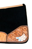 Western Horse Saddle Pad High Quality 100% Wool Felt Black