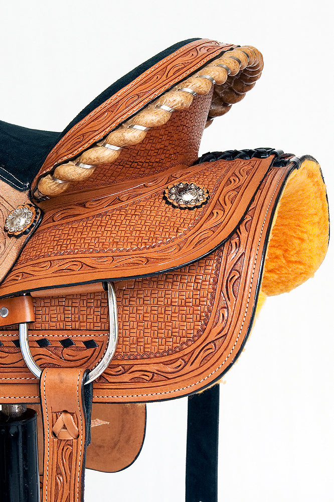 Western Horse Saddle Leather Trail Pleasure Great American Tack Set