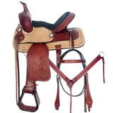 12 In Western Horse Saddle Barrel Racing Trail Child Youth Leather Tack