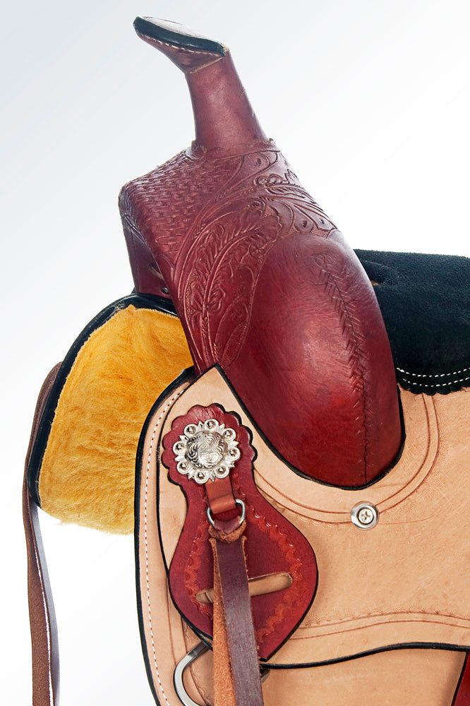 13 In Western Horse Saddle Barrel Racing Trail Child Youth Leather Tack