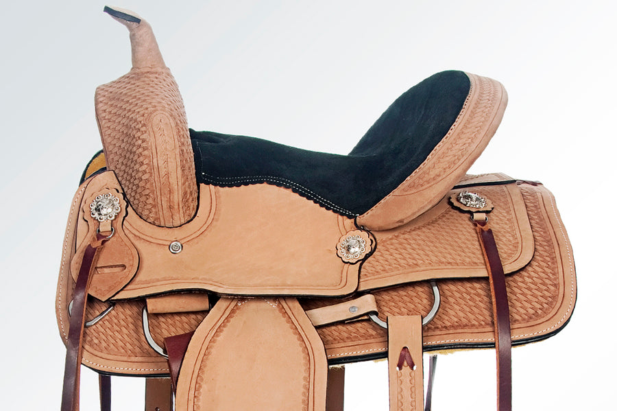 13 In Western Horse Saddle Barrel Racing Trail Child Youth Leather Tack