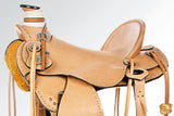 Western Horse Saddle Leather Wade Ranch Roping Tan Hilason