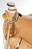 Western Horse Saddle Leather Wade Ranch Roping Tan Hilason