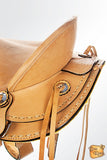 Western Horse Saddle Leather Wade Ranch Roping Tan Hilason