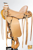 Western Horse Saddle Leather Wade Ranch Roping Tan Hilason