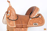 Western Trail Treeless Barrel Racing American Leather Saddle Hilason