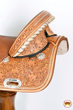 Western Trail Treeless Barrel Racing American Leather Saddle Hilason